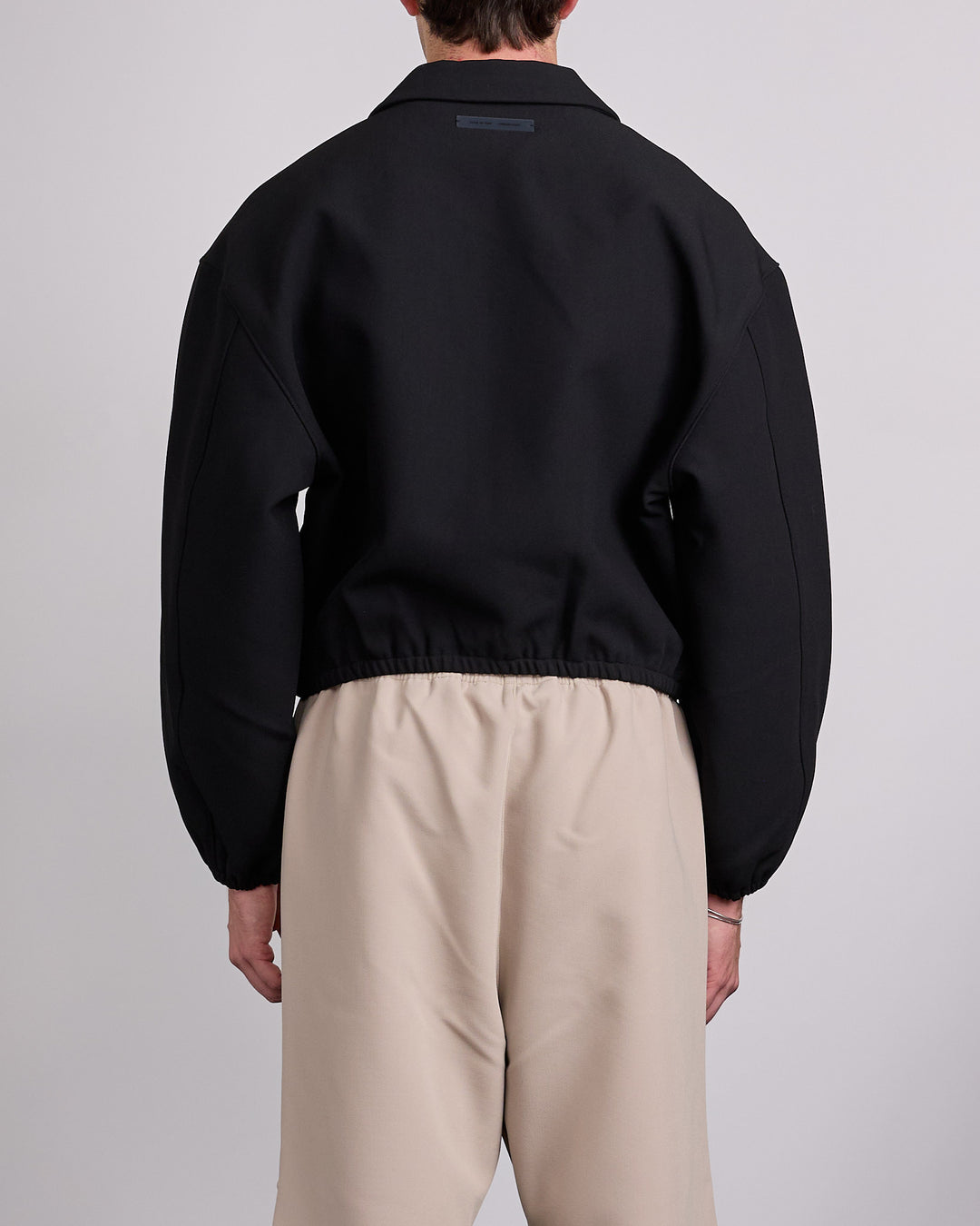 Fear of God Essentials Bonded Canvas Zip Jacket Jet Black