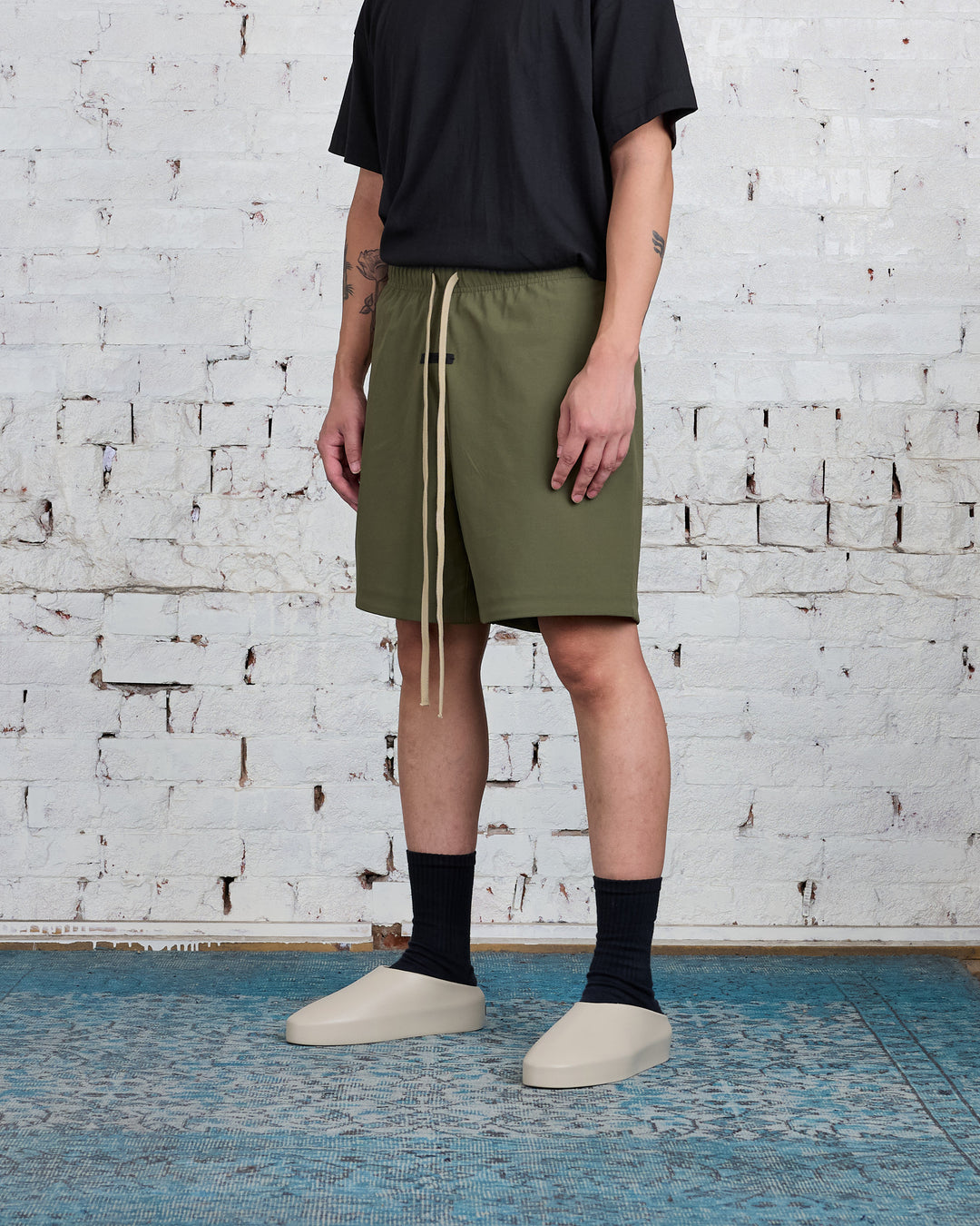 Fear of God Essentials Bonded Soccer Short Military