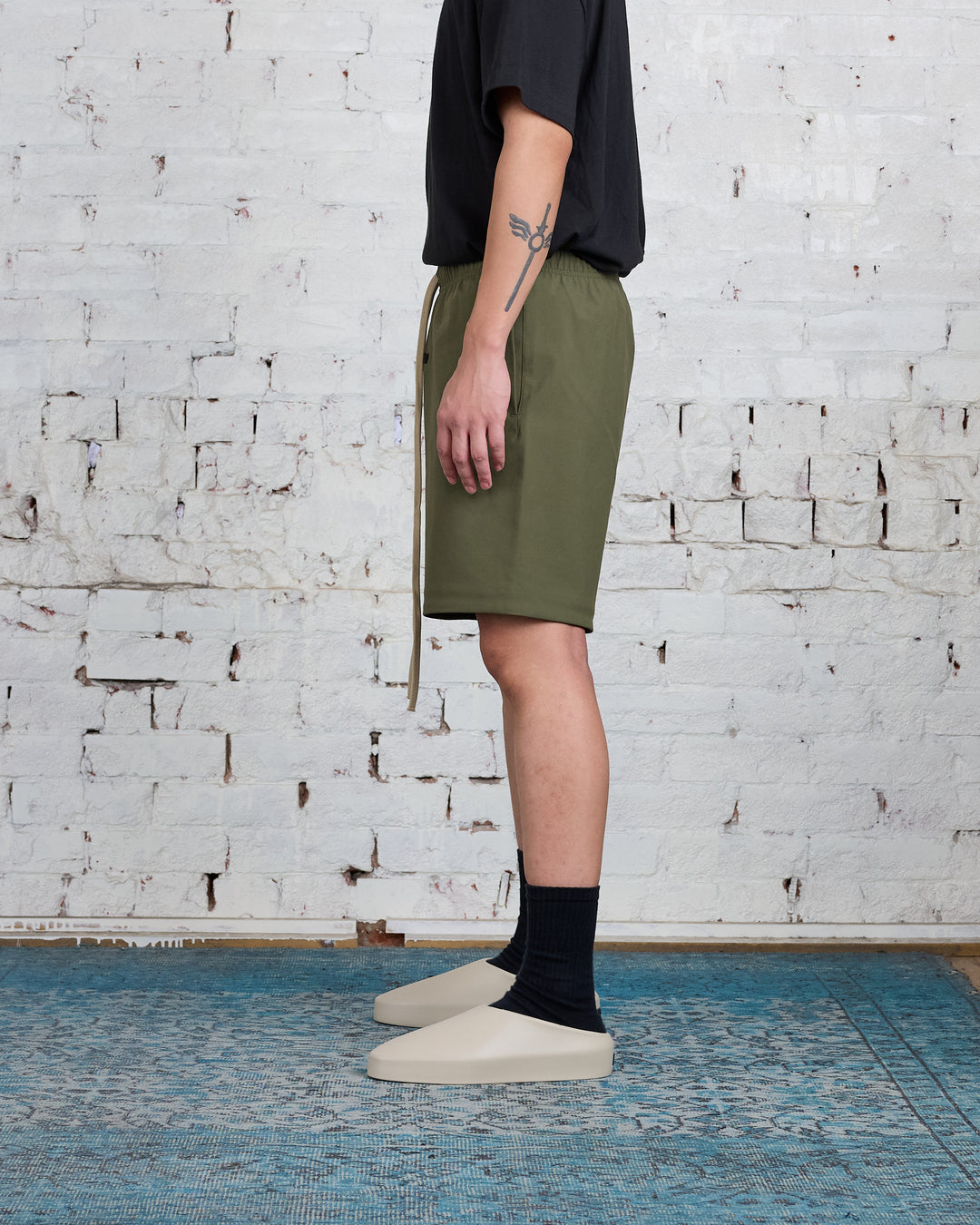 Fear of God Essentials Bonded Soccer Short Military