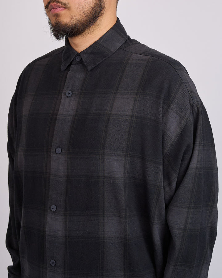 Fear of God Essentials Button-Down Shirt Overdye Vintage Black Plaid