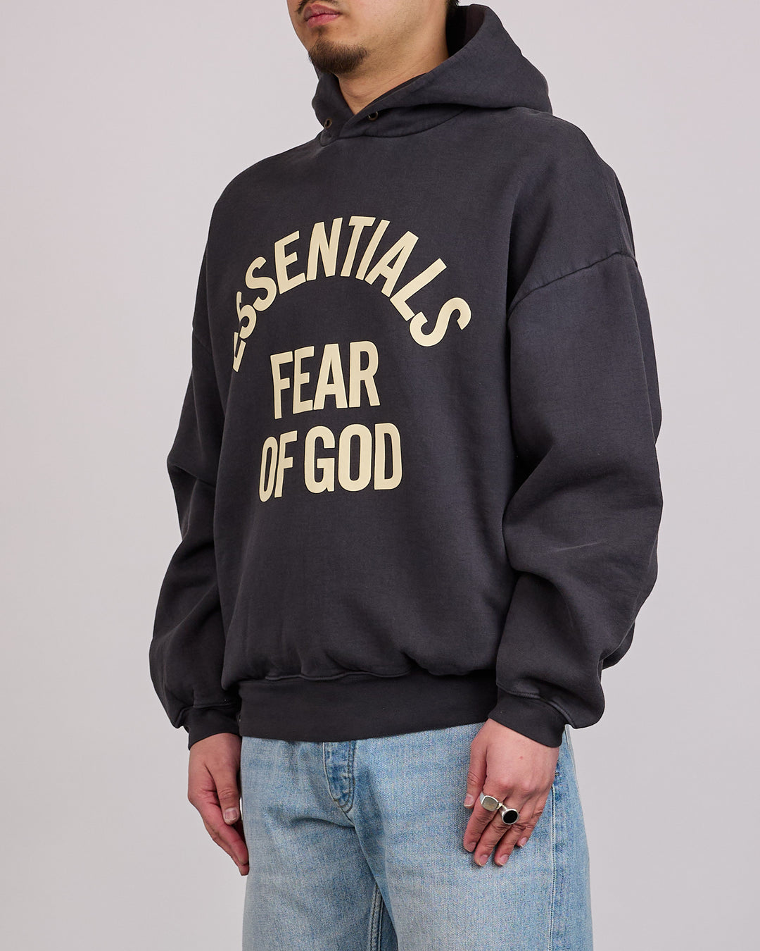 Fear of God Essentials Campus 90's Arch Hoodie Faded Black