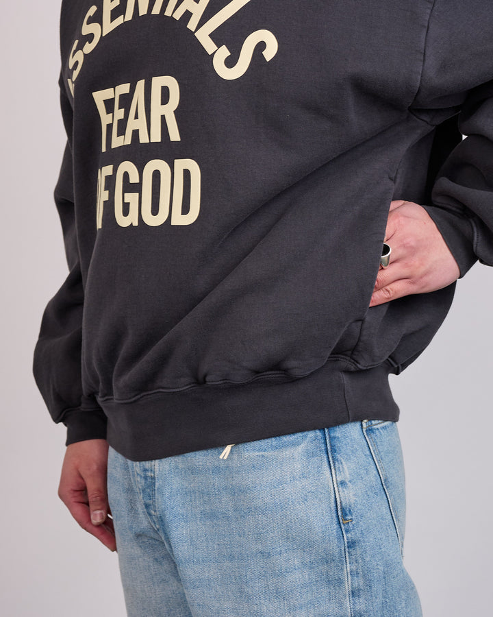 Fear of God Essentials Campus 90's Arch Hoodie Faded Black