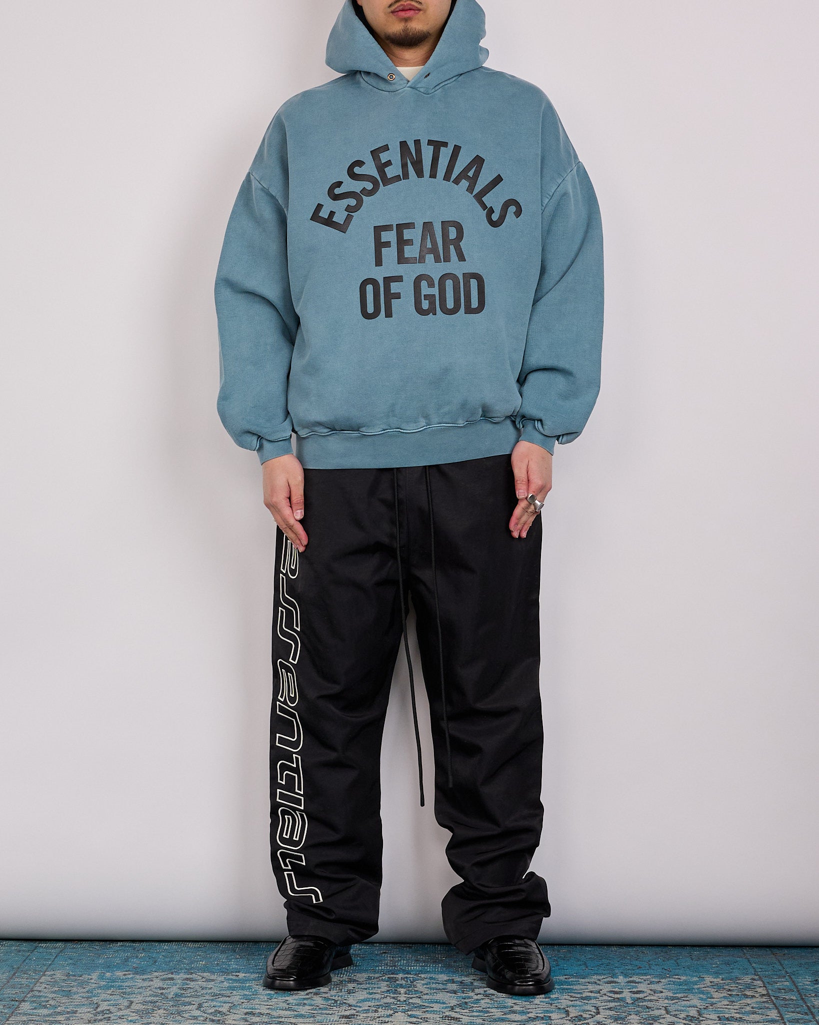 Fear of God Essentials Campus 90's Arch Hoodie Faded Coastal – LESS 17