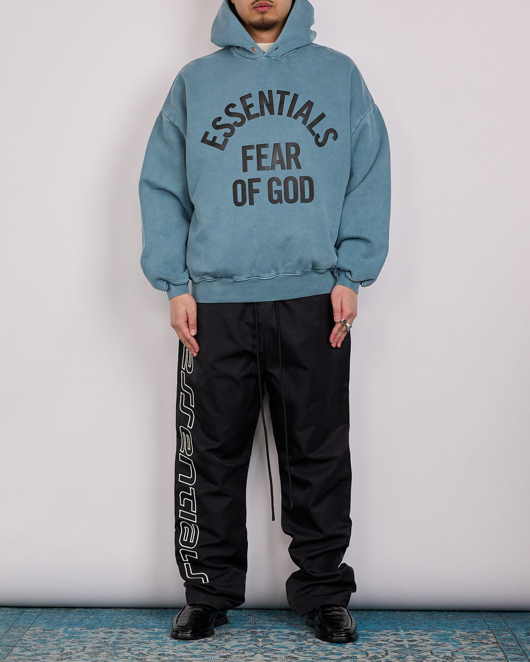 Fear of God Essentials Campus 90's Arch Hoodie Faded Coastal