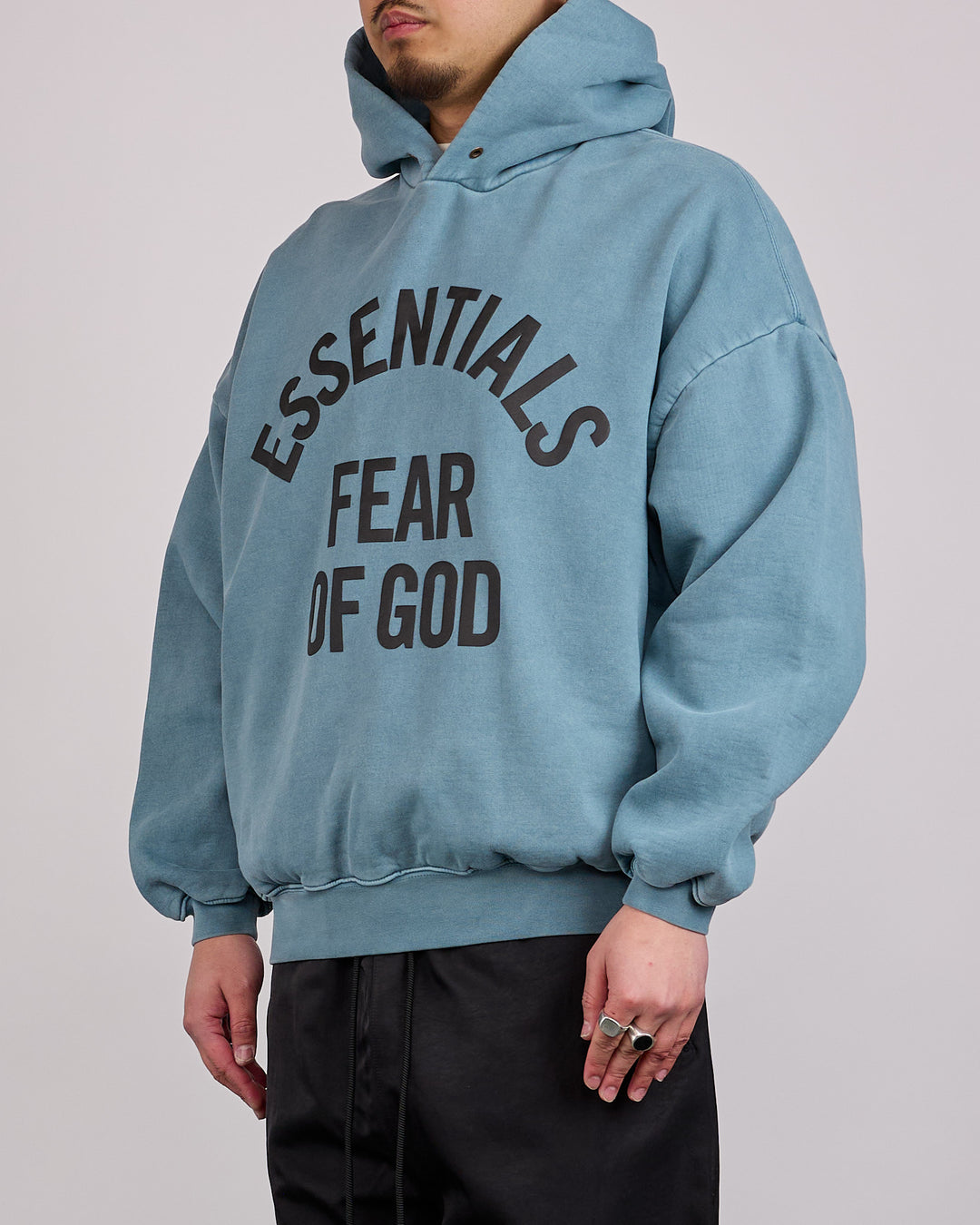Fear of God Essentials Campus 90's Arch Hoodie Faded Coastal