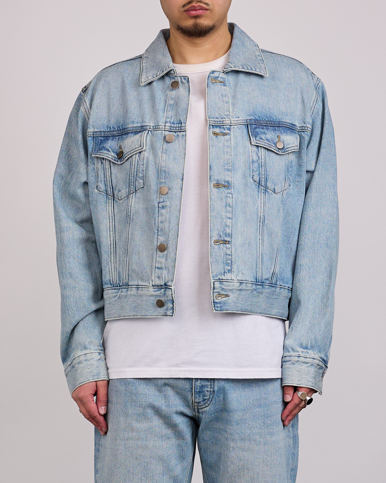 Fear of God Essentials Classic Denim Jacket Classic Blue – LESS 17