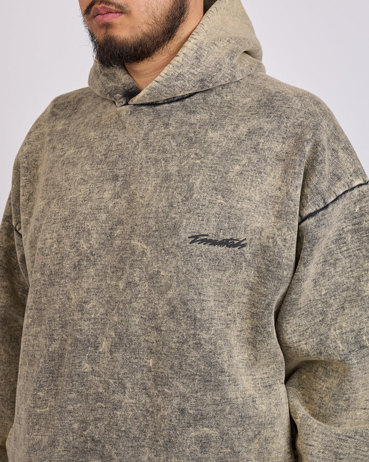 Fear of God Essentials Classic Raglan Hoodie Sulphur Black Cloud Wash