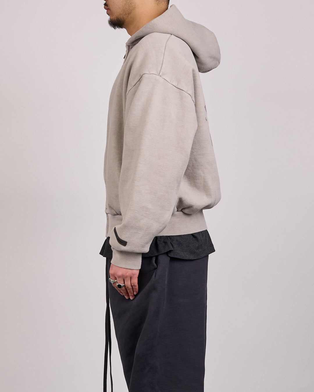 Fear of God Essentials Classic Zip Hoodie Smoke Grey