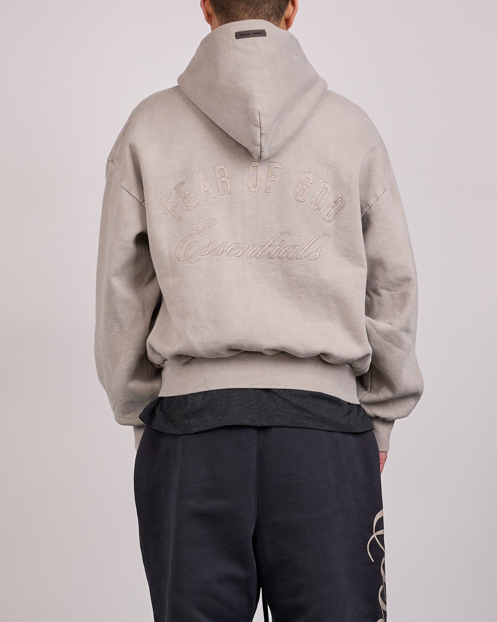 Fear of God Essentials Classic Zip Hoodie Smoke Grey – LESS 17