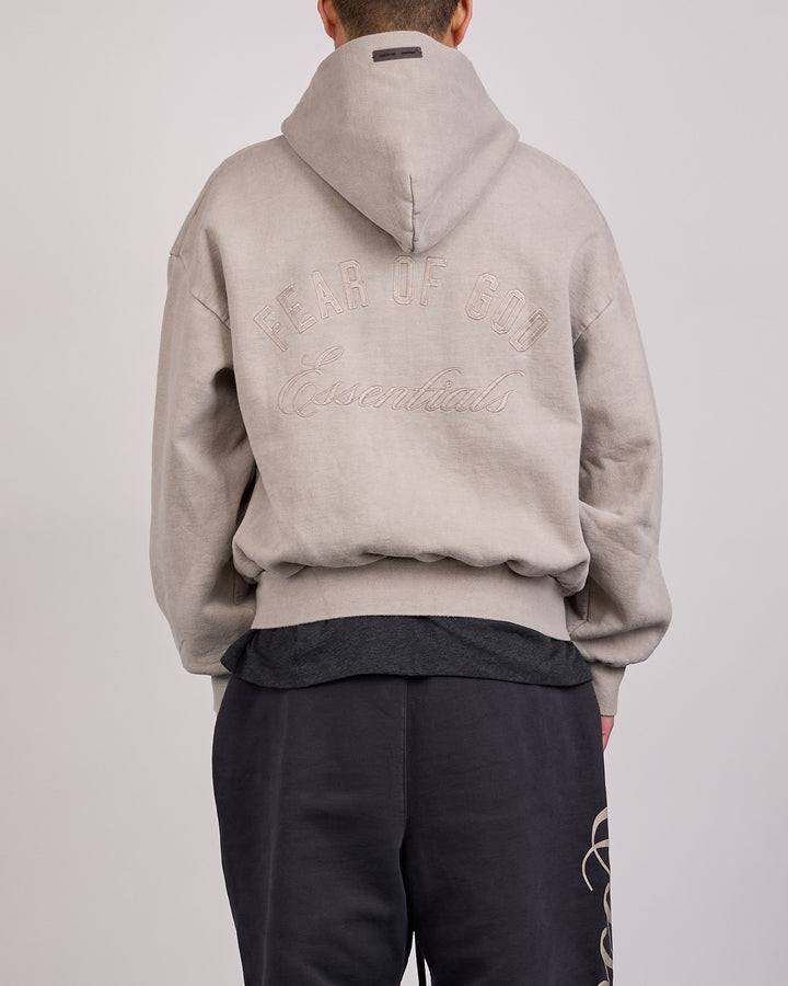 Fear of God Essentials Classic Zip Hoodie Smoke Grey