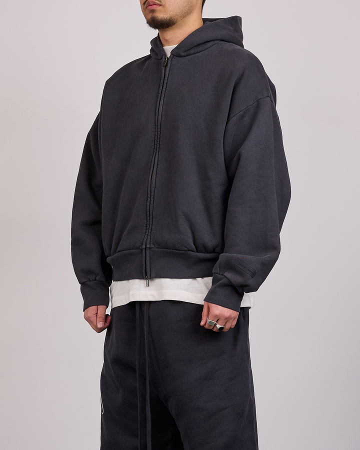 Fear of God Essentials Classic Zip Hoodie Vintage Black