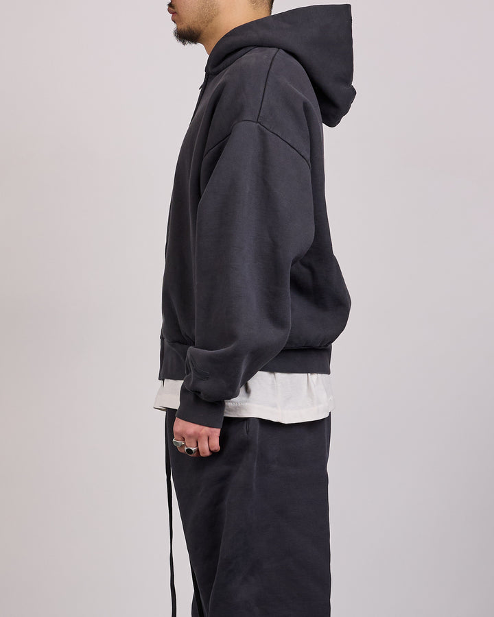 Fear of God Essentials Classic Zip Hoodie Vintage Black
