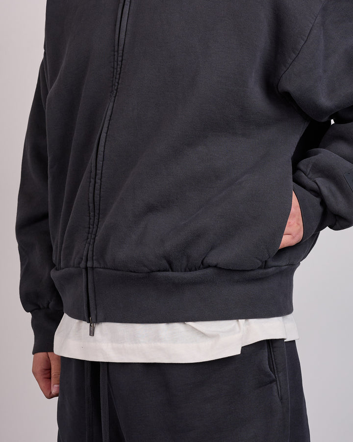 Fear of God Essentials Classic Zip Hoodie Vintage Black