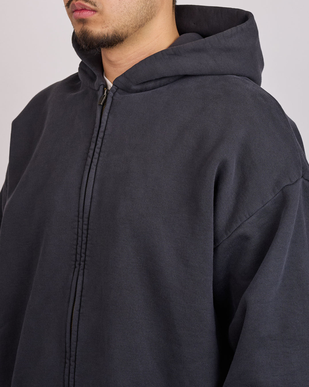 Fear of God Essentials Classic Zip Hoodie Vintage Black