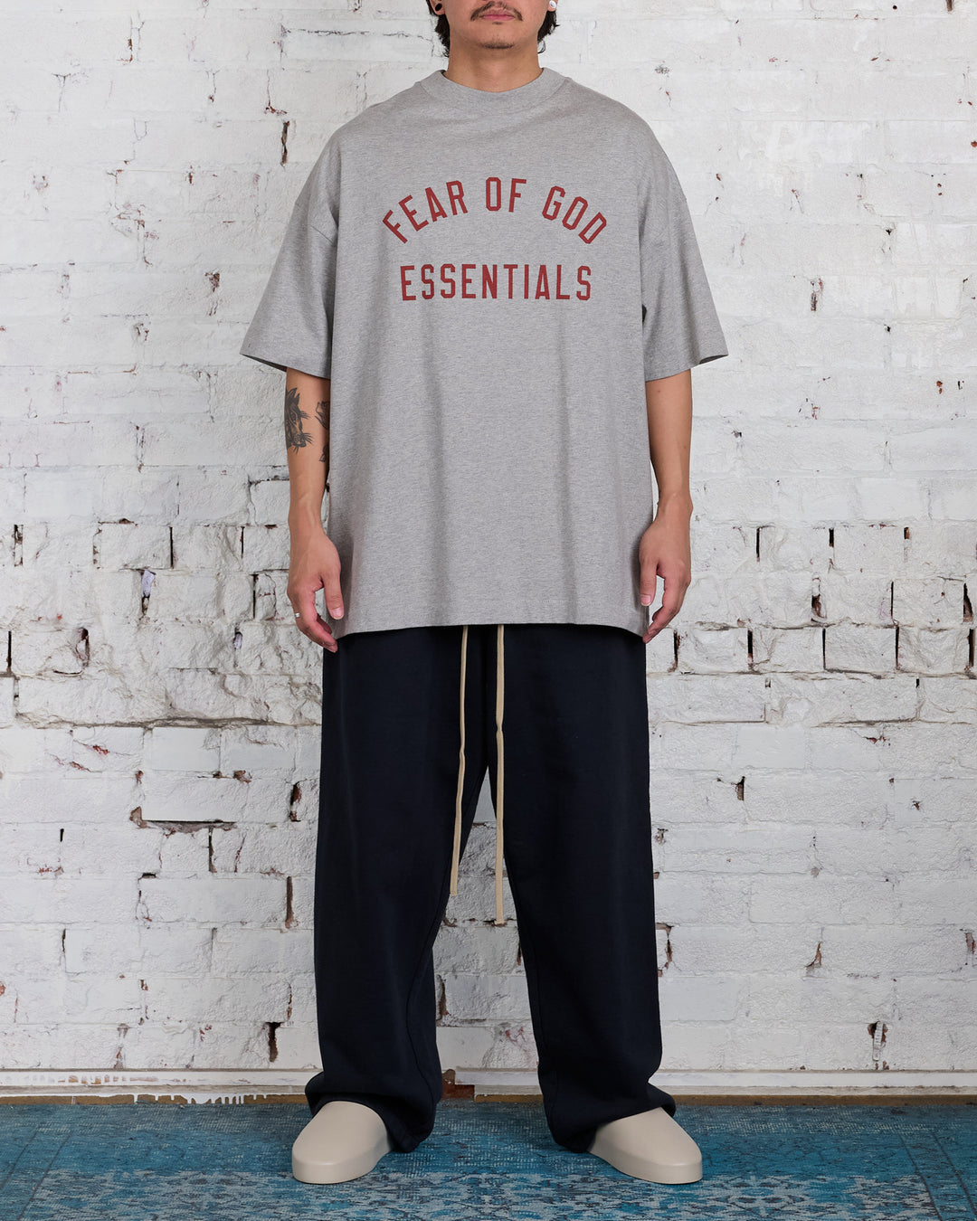 Fear of God Essentials Core Jersey Arch Tee Dark Heather