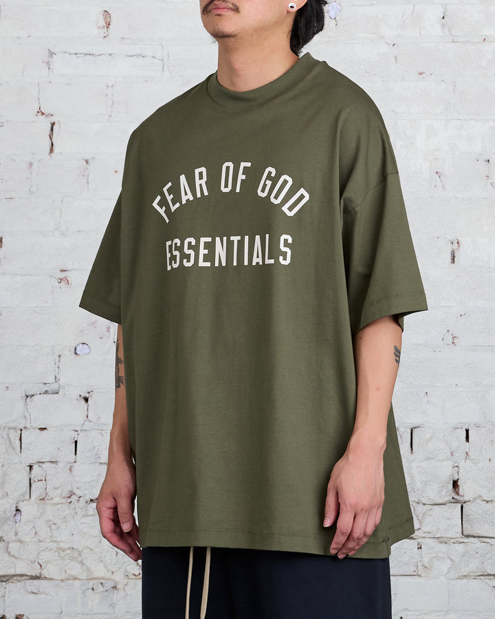 Fear of God Essentials Core Jersey Arch Tee Military