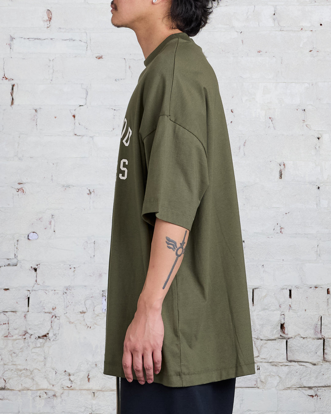 Fear of God Essentials Core Jersey Arch Tee Military