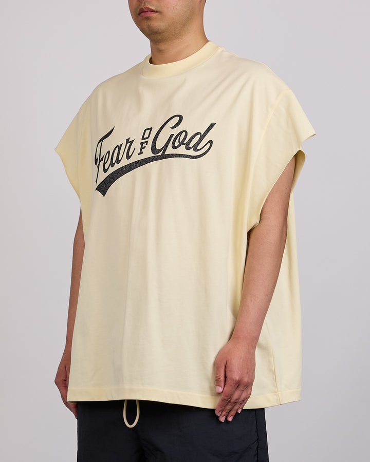 Fear of God Essentials Cut-Off 90's League T-Shirt Chalk