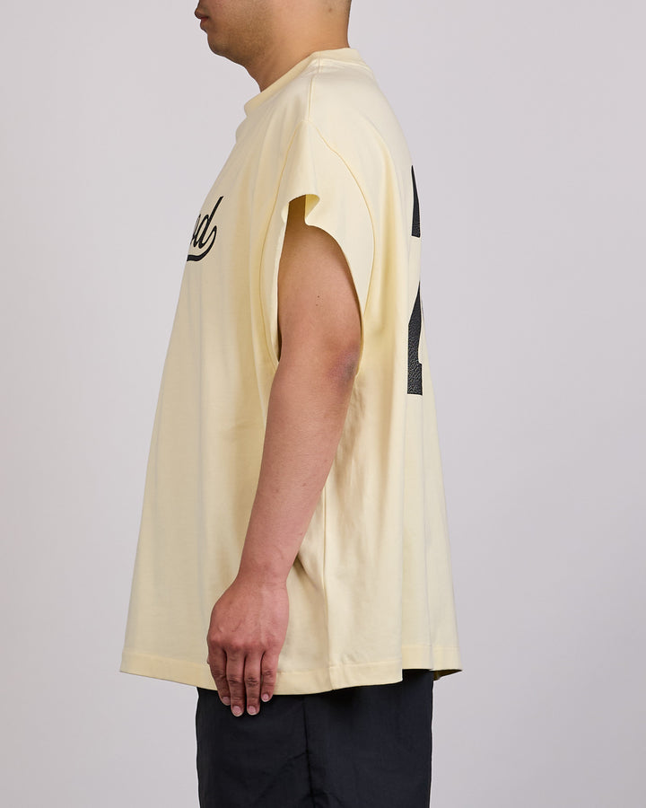 Fear of God Essentials Cut-Off 90's League T-Shirt Chalk