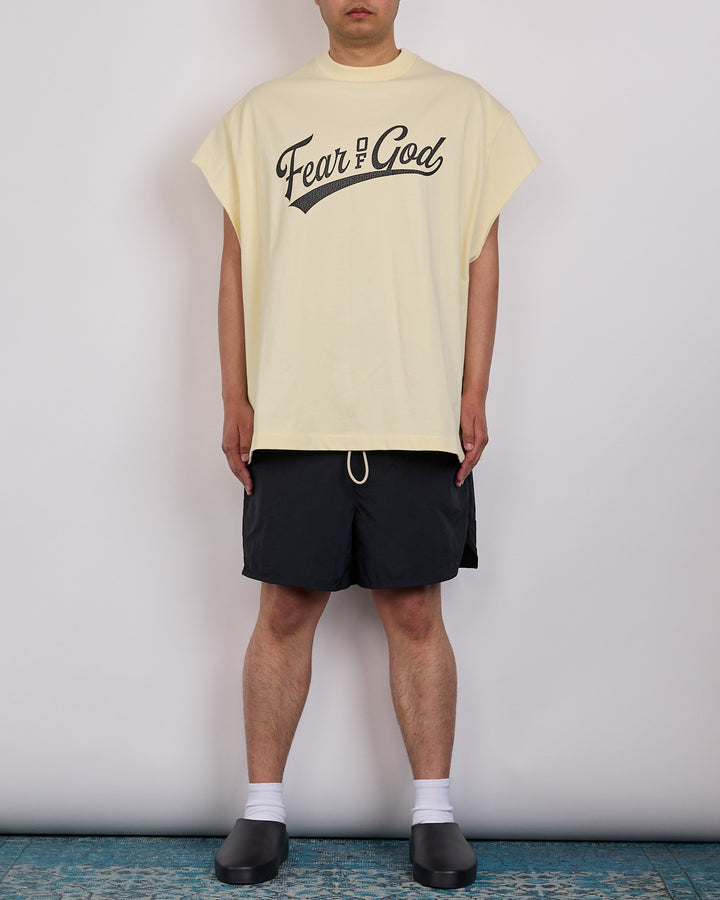 Fear of God Essentials Cut-Off 90's League T-Shirt Chalk