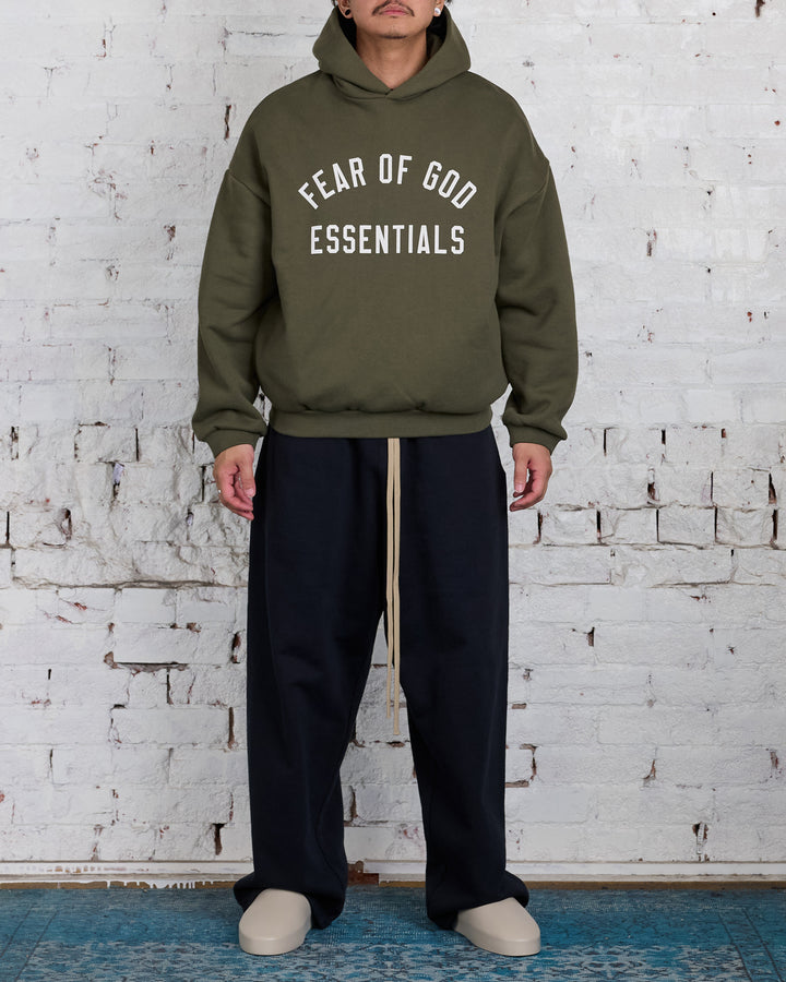 Fear of God Essentials Fleece Arch Hoodie Military