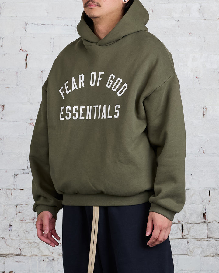 Fear of God Essentials Fleece Arch Hoodie Military