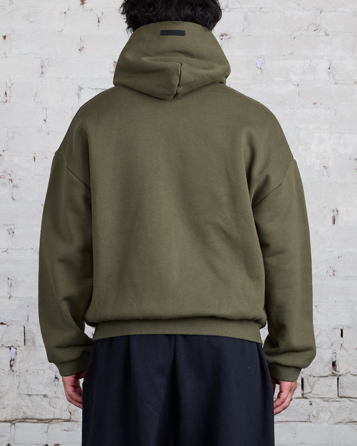 Fear of God Essentials Fleece Arch Hoodie Military