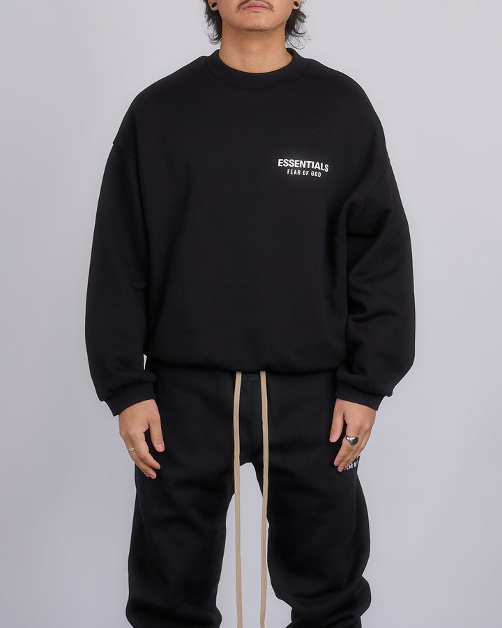 Fear of God Essentials Fleece Logo Crewneck Black