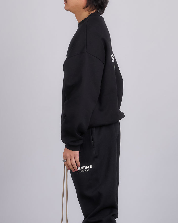 Fear of God Essentials Fleece Logo Crewneck Black