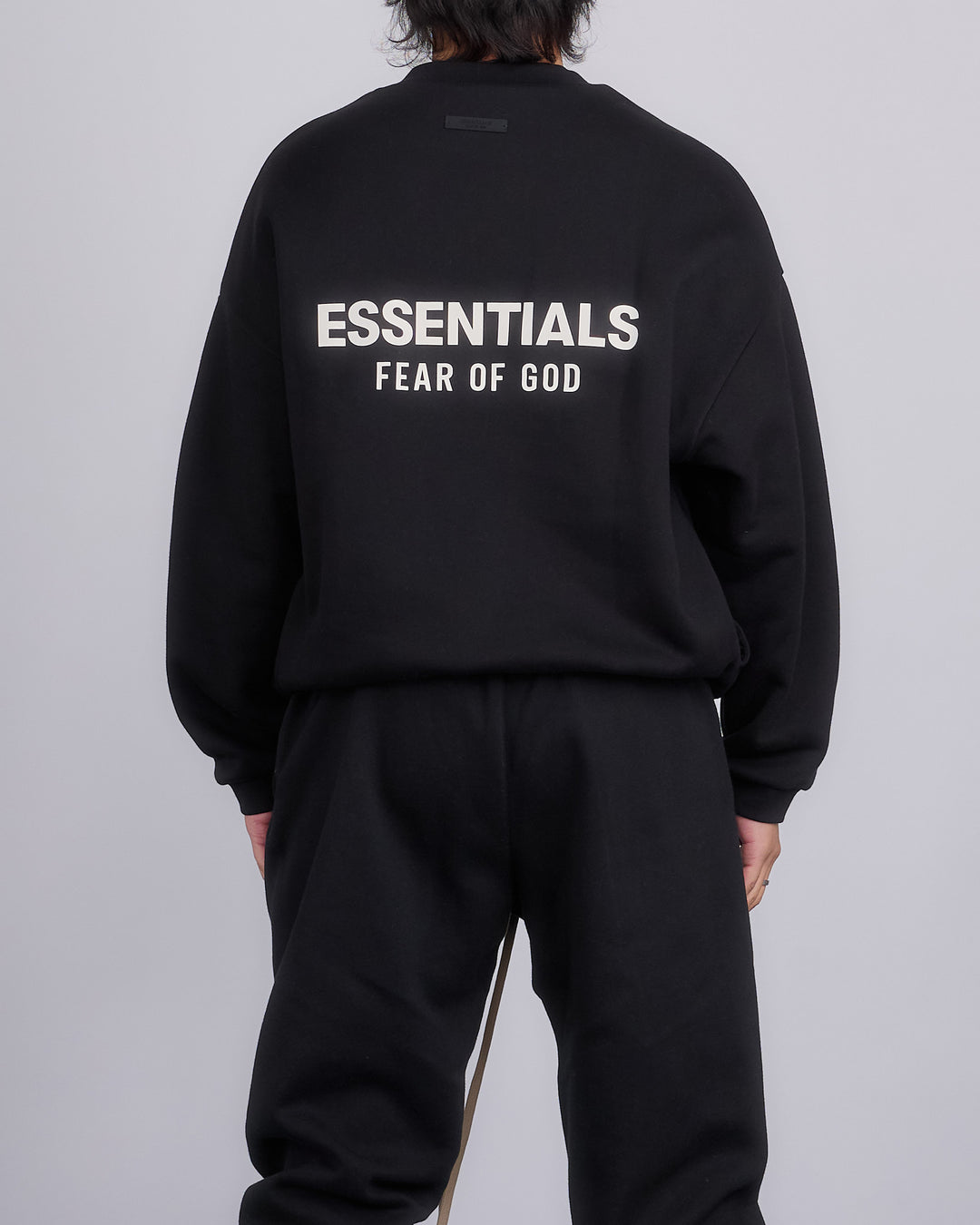 Fear of God Essentials Fleece Logo Crewneck Black