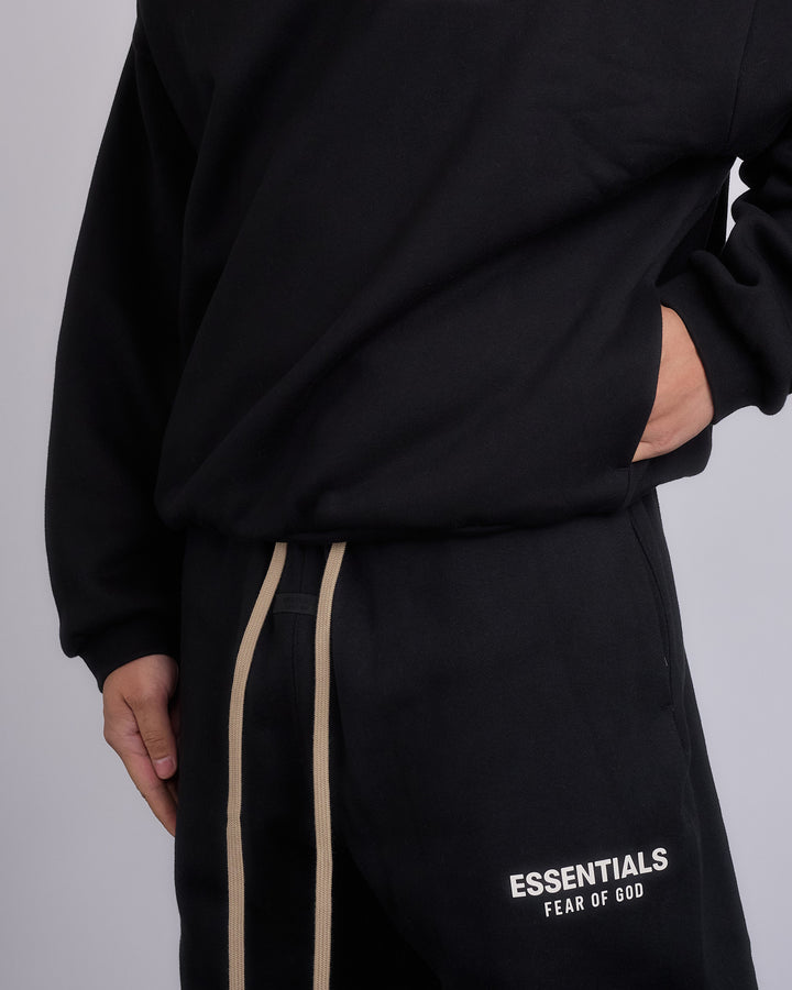 Fear of God Essentials Fleece Logo Crewneck Black