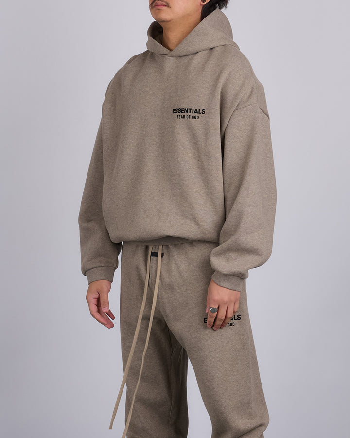 Fear of God Essentials Fleece Logo Hoodie Heather