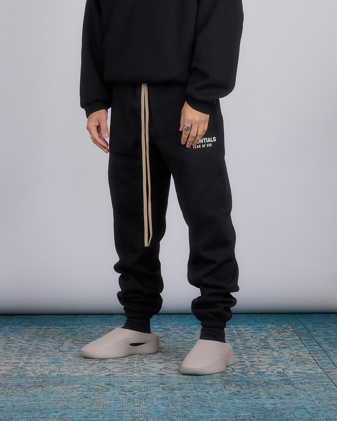 Fear of God Essentials Fleece Logo Sweatpant Black