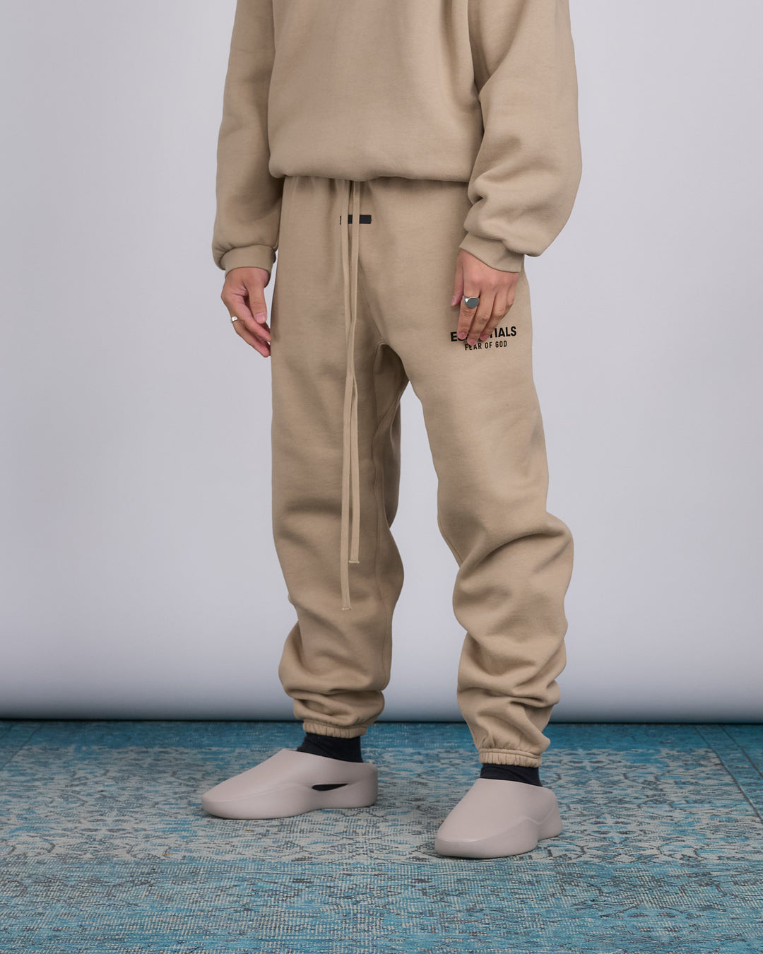 Fear of God Essentials Fleece Logo Sweatpant Desert Sand