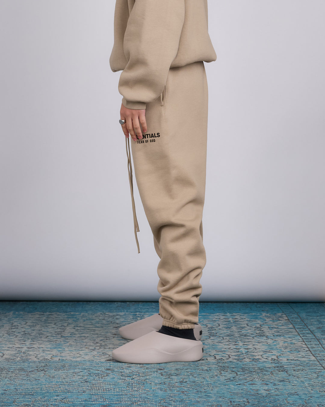 Fear of God Essentials Fleece Logo Sweatpant Desert Sand