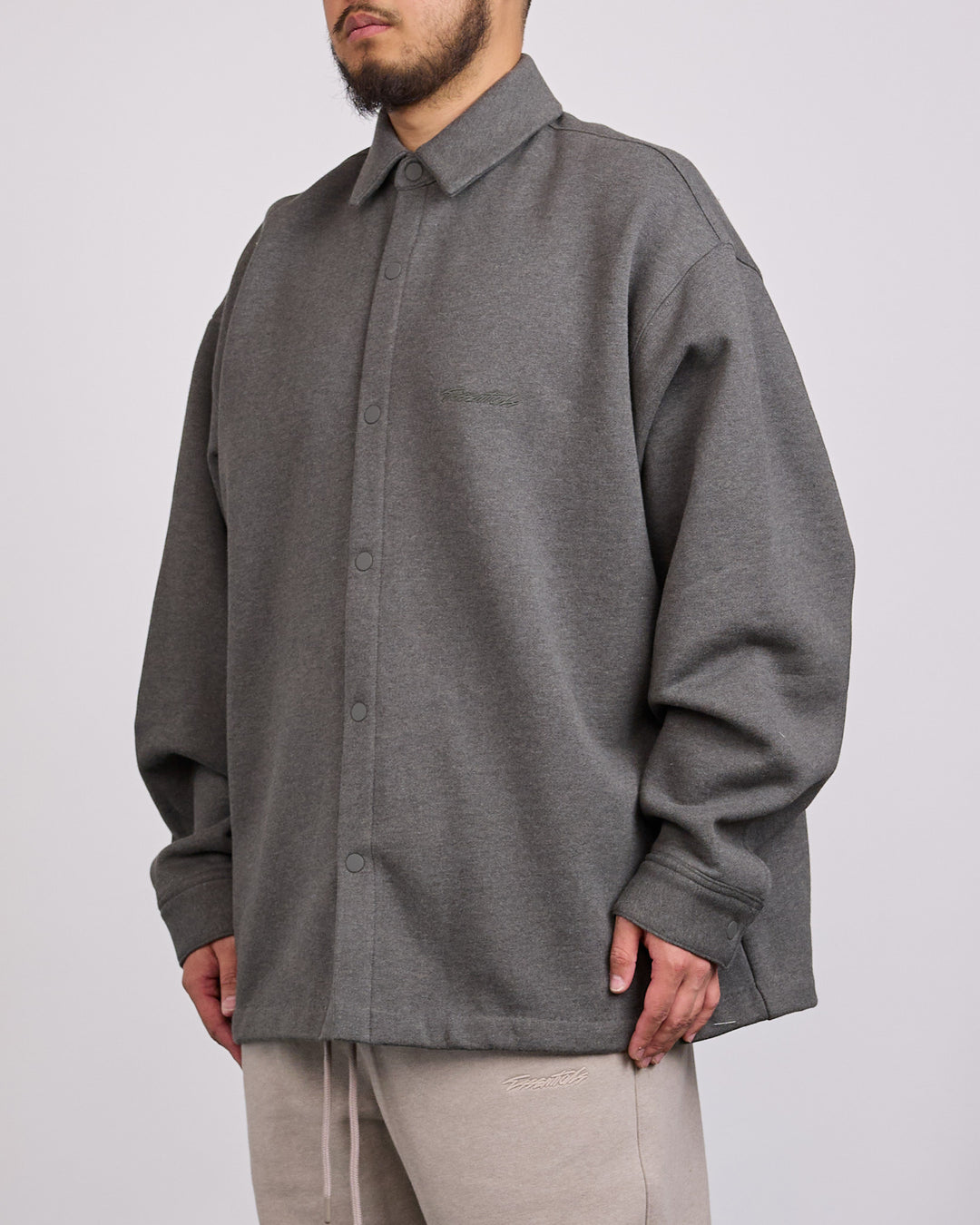 Fear of God Essentials Fleece Overshirt Ash Heather