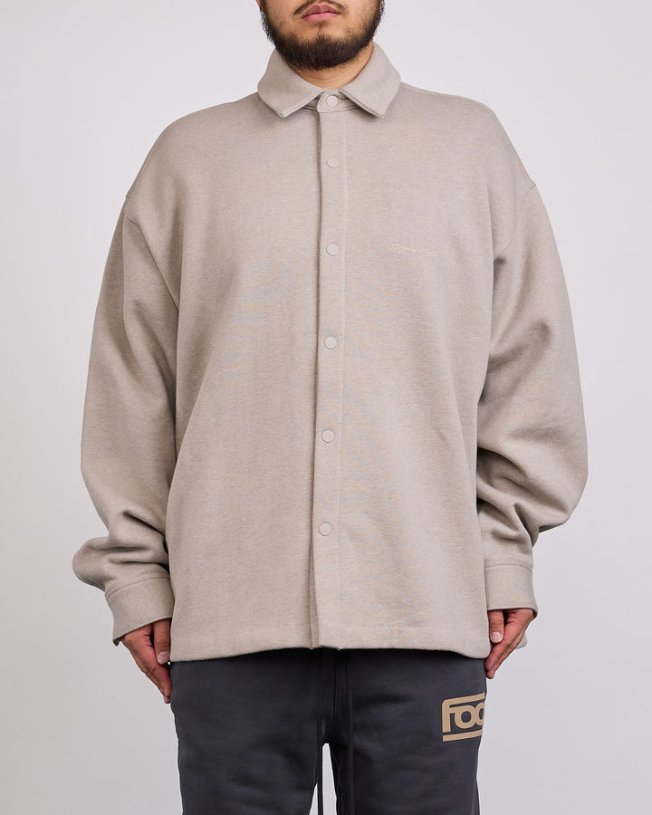 Fear of God Essentials Fleece Overshirt Pyrite Heather