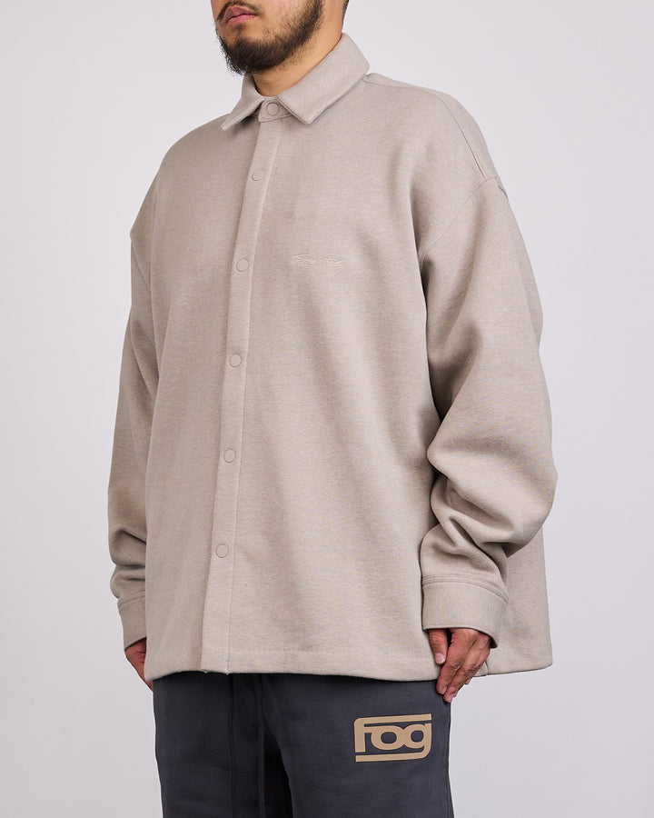 Fear of God Essentials Fleece Overshirt Pyrite Heather
