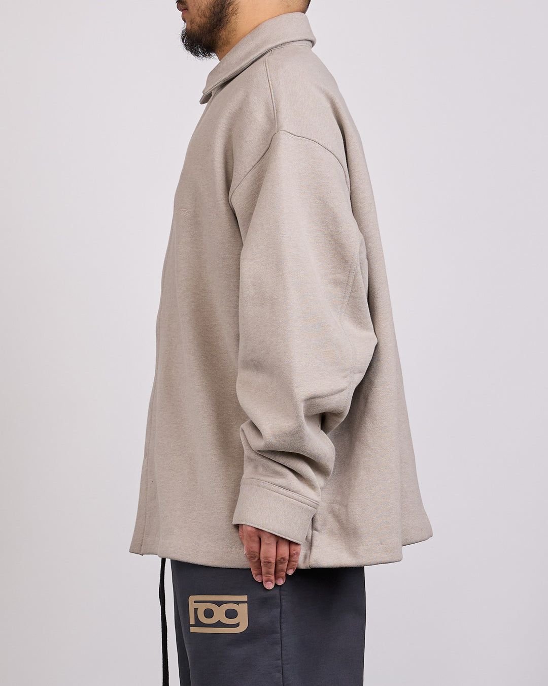 Fear of God Essentials Fleece Overshirt Pyrite Heather