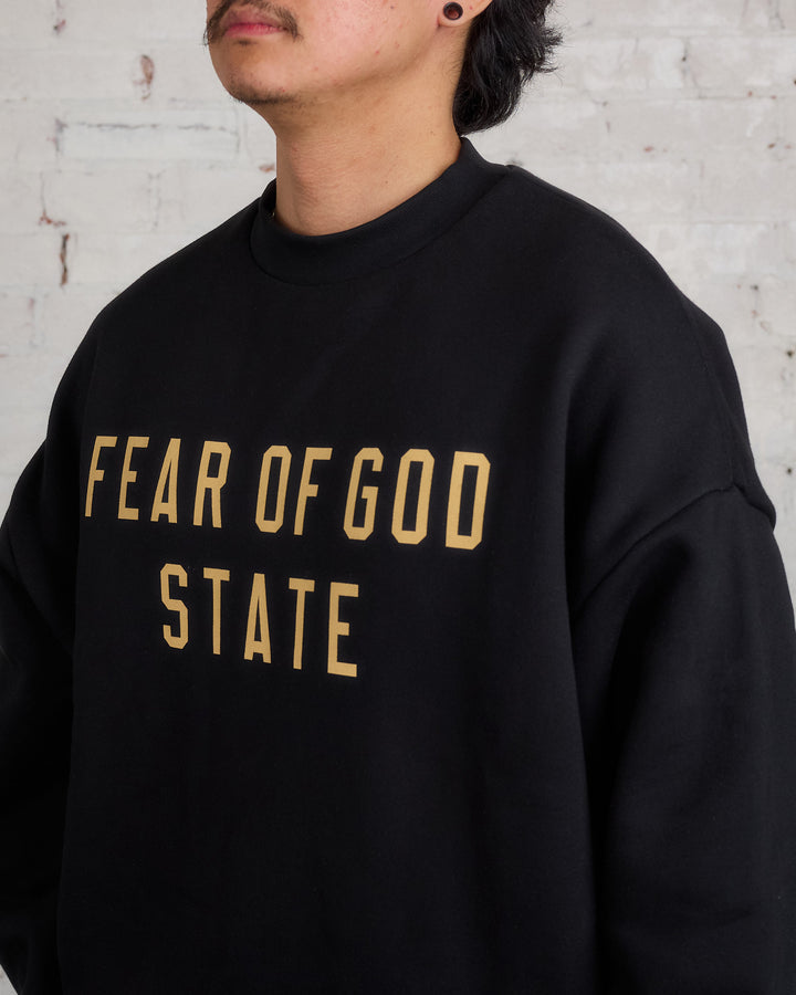 Fear of God Essentials Fleece State Crewneck Black