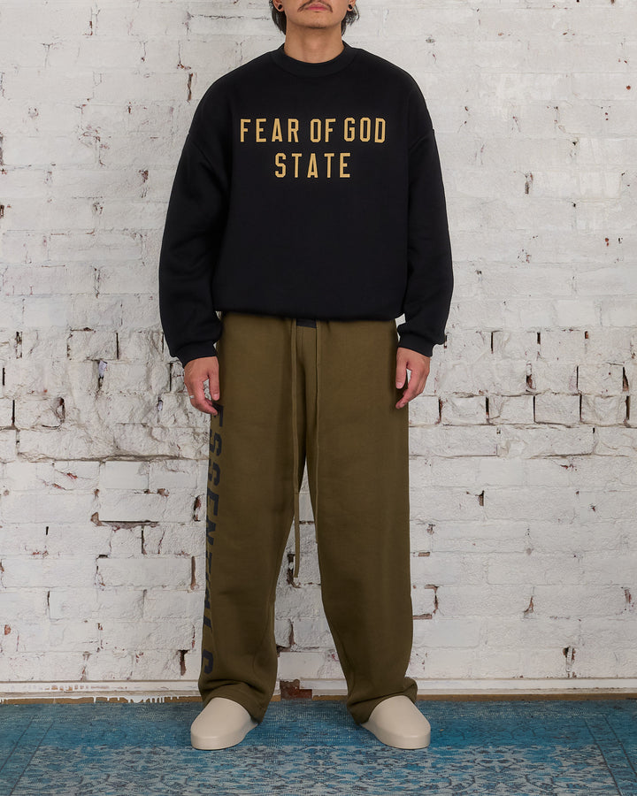 Fear of God Essentials Fleece State Crewneck Black