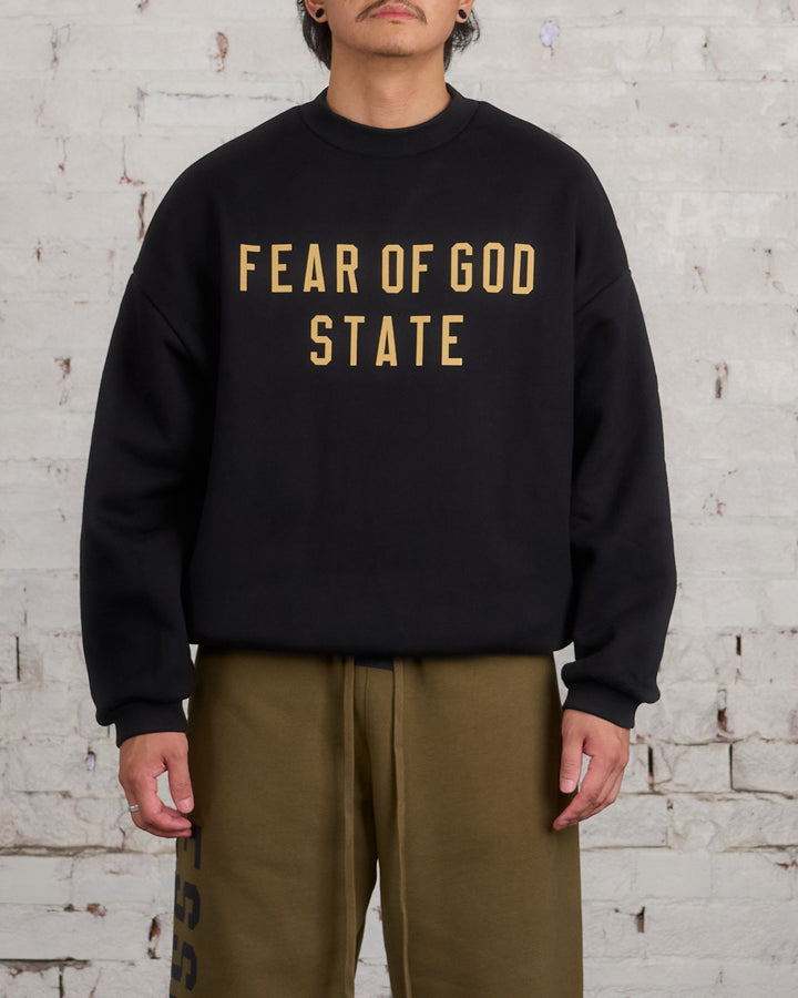 Fear of God Essentials Fleece State Crewneck Black