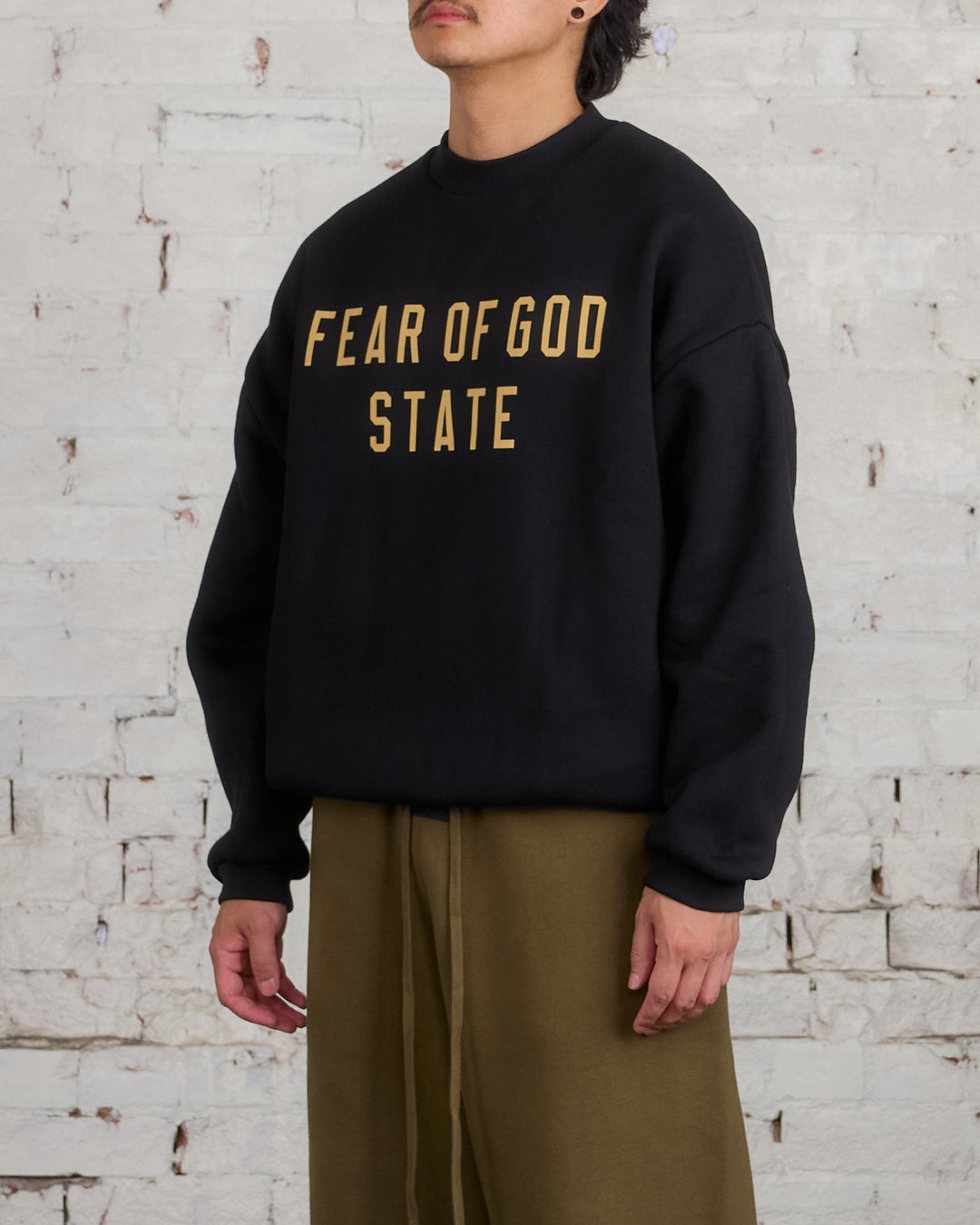 Fear of God Essentials Fleece State Crewneck Black