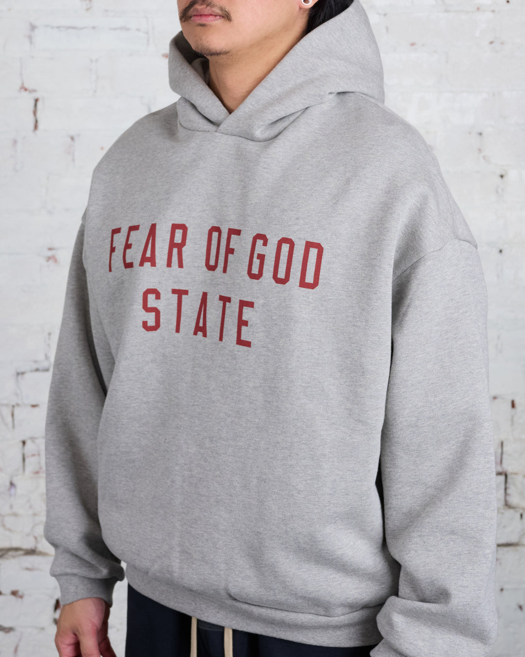 Fear of God Essentials Fleece State Hoodie Dark Heather