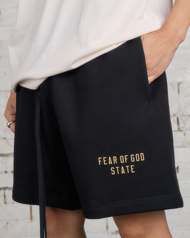 Fear of God Essentials Fleece State Soccer Short Black