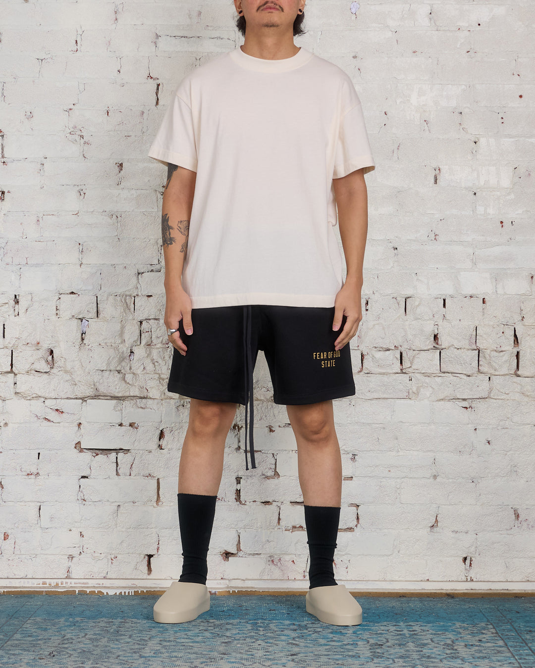 Fear of God Essentials Fleece State Soccer Short Black