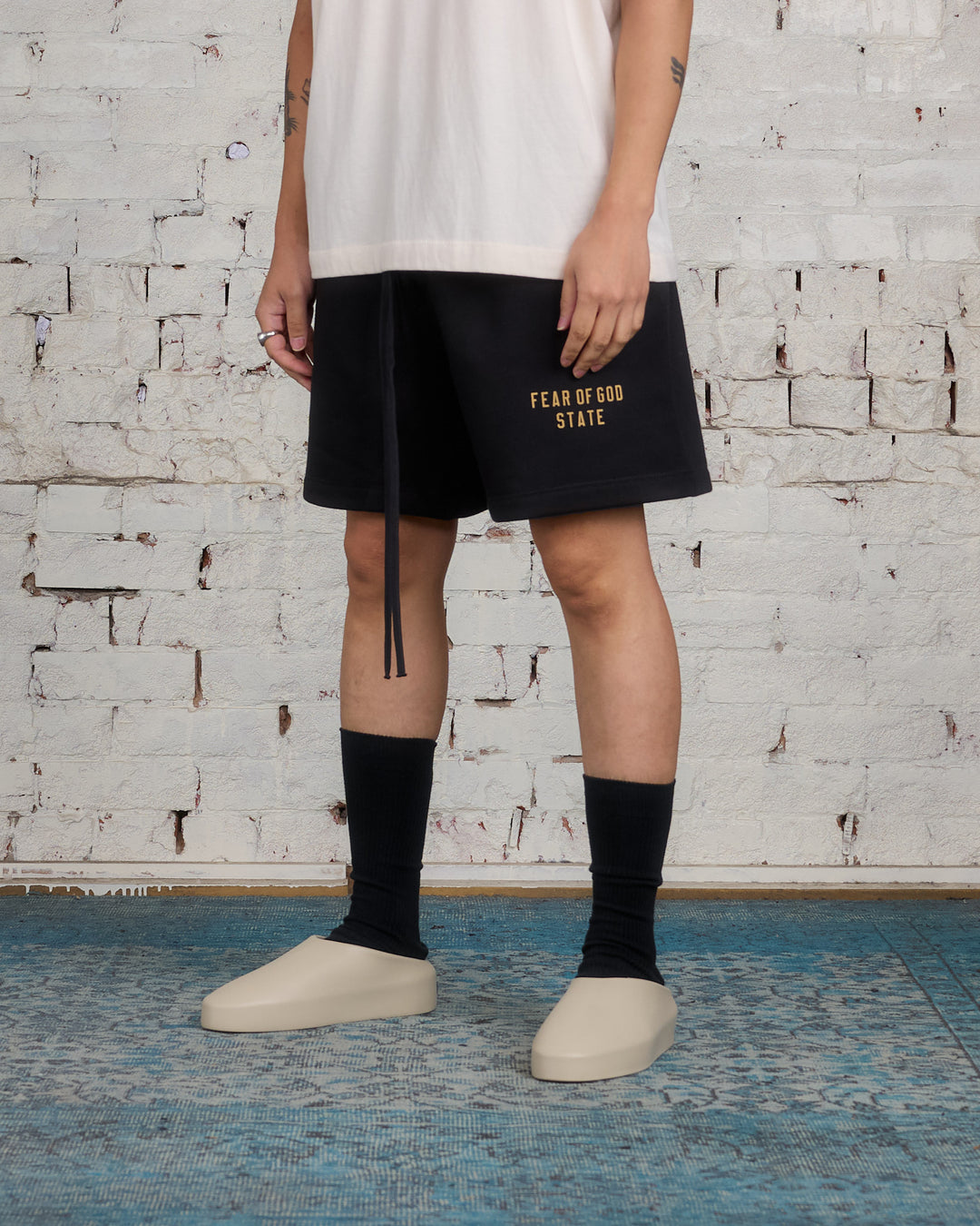 Fear of God Essentials Fleece State Soccer Short Black