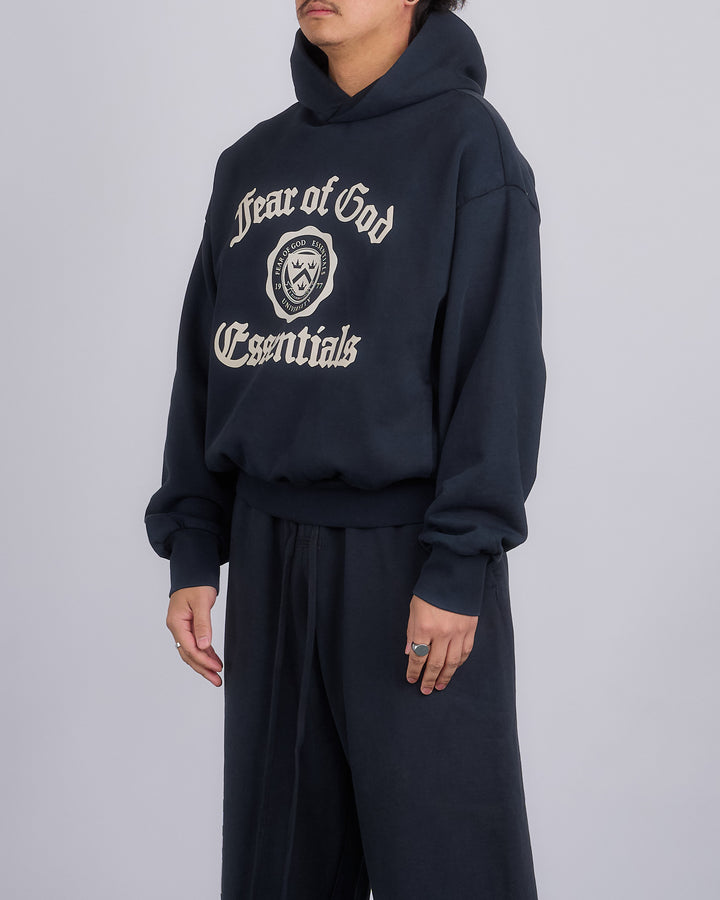 Fear of God Essentials Heavy Fleece Shrunk Hoodie Black