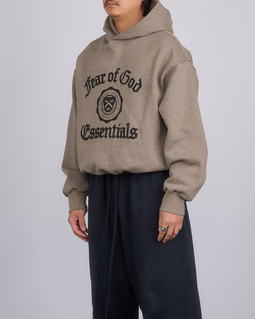 Fear of God Essentials Heavy Fleece Shrunk Hoodie Heather