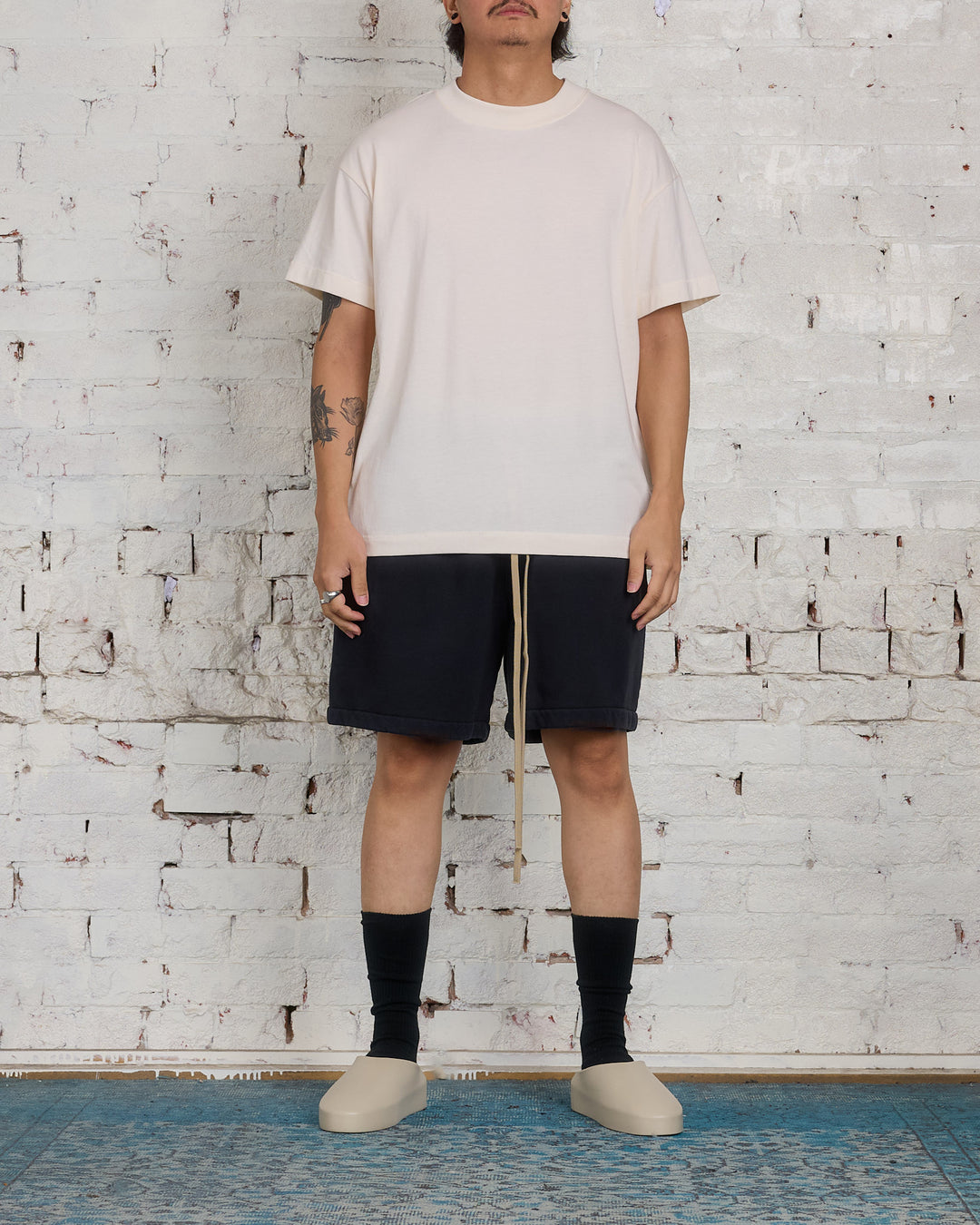 Fear of God Essentials Heavy Fleece Soccer Short Black